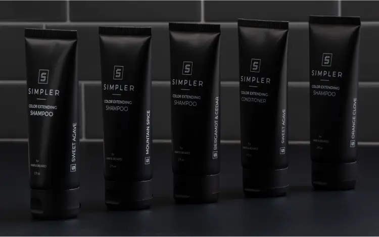 SIMPLER HAIR COLOR - Shampoo & Conditioner 5 - Tube Sampler Kit