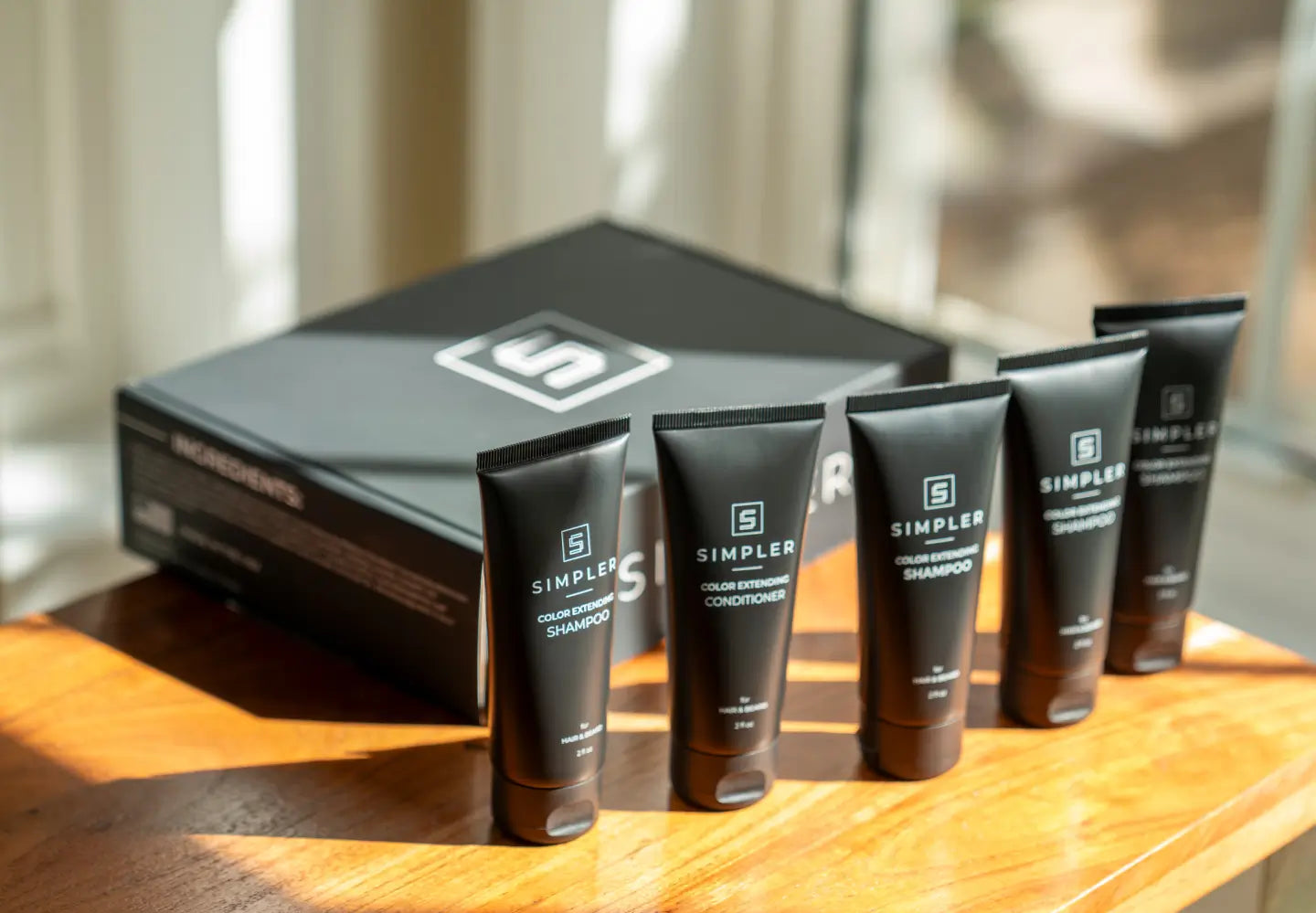 SIMPLER HAIR COLOR - Shampoo & Conditioner 5 - Tube Sampler Kit